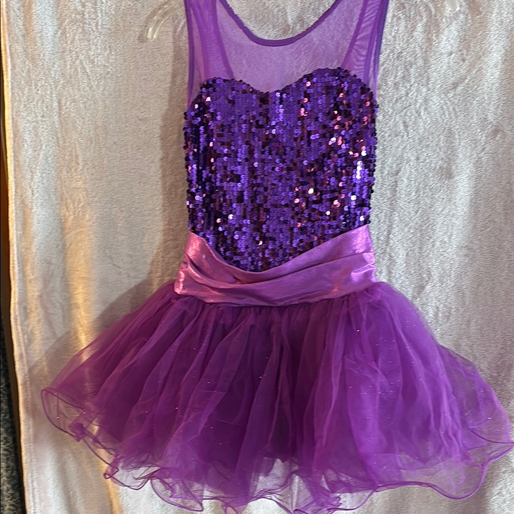 Weissman Purple Sequin Dance Costume